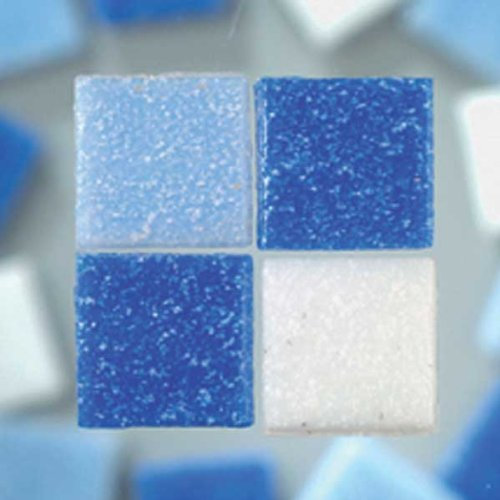 MosaixPro 200 g 10 x 10 x 4 mm 302-piece Glas Fliesen, türkis Mix