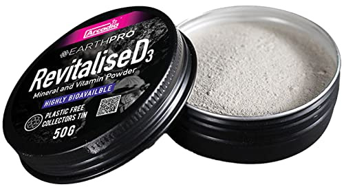 Arcadia - EarthPro-RevitaliseD3 - 50g - Safe & Effective - Easy To Use - Mimics Wild Feeding - 100% Natural Ingredients - Suitable For All Reptiles