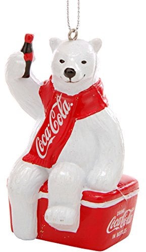 Kurt Adler Dekofigur Coca-Cola, Eisbär, Rot, 8,9 cm