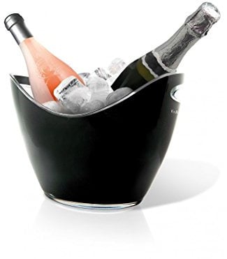 Vinbouquet Eiskübel für 2 Flaschen, Kunststoff, schwarz, 2 BOTELLAS