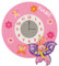 alles-meine.de GmbH Bastelset 3-D Uhr/elektrische Wanduhr - incl. Name - Schmetterling rosa Mädchen - Kinderzimmer Kinderuhr Uhren Komplett Set