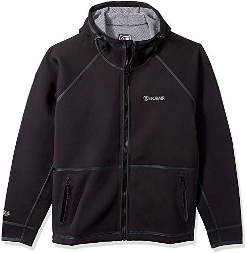 STORMR Men's Typhoon Neoprene Waterproof Windproof Warm Comfortable Maneuverable Foul Weather Jacket, Black, XX-Large
