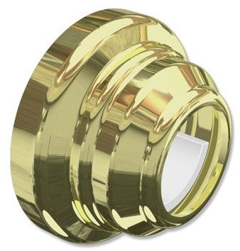 INTERDECO Gardinenstangen Wandlager/Nischenträger/Seitenträger Messing-farbig für 28 mm Ø Classic