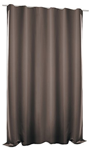 Verdunklungsgardine Blackout extra breit ca. 295x245 cm Kräuselband Vorhang Blickdicht Gardine #1388 (braun Taupe)