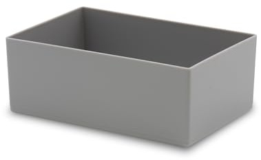 1a-TopStore Kunststoff-Einsatzkasten, Schubladen-Sortierbox, grau 162x108x63 mm (LxBxH), 1 Packung = 25 Stück