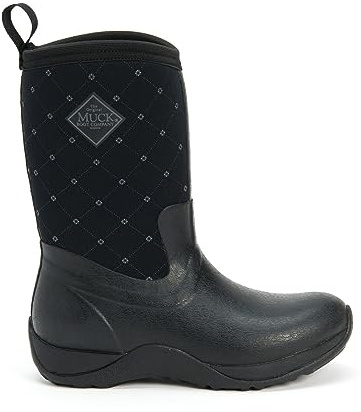 Muck Boots Arctic Weekend Prints-Quilted Print, Damen Kurzschaft Gummistiefel, Black (black/castlerock Print), 42 EU