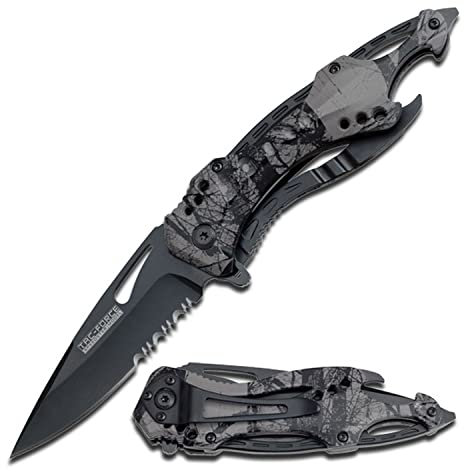 Tac Force Erwachsene TF-705FC Taschenmesser, Schwarz, L