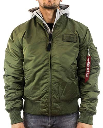 ALPHA INDUSTRIES Herren MA-1 D-Tec Bomberjacke, Grün (Sage-Green 01), XX-Large (Herstellergröße: 2 XL)