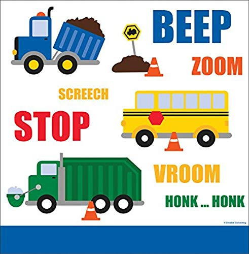 Creative Converting Traffic Jam Plastic Table Cover - 1 Pc., 725136