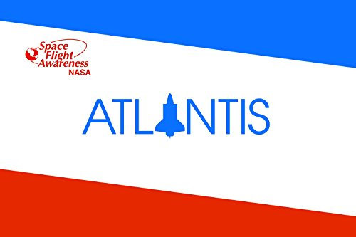 magFlags Flagge: Large NASA-AtlantisShuttleFlag | Space Shuttle Atlantis | Querformat Fahne | 1.35m² | 90x150cm » Fahne 100% Made in Germany