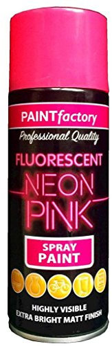 400ml All Purpose Neon Pink 1757PR Spray Can Household Car Van Bike Aerosol Paint (2 Pack)