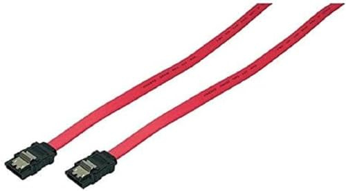 Logilink CS0009 S-ATA Kabel mit Latch, 2X Male, rot, 0,30M