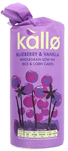 Kallo Blueberry & Vanilla Wholegrain Low Fat Rice & Corn Cakes 131g