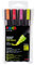 POSCA 182505 - Marcatore POSCA con punta tonda media, set di 4 pezzi, neon, rosso neon, rosa, arancione, giallo neon