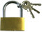 com-four® 2x Vorhängeschloss aus Messing - Sicherheitsschloss mit 3 Schlüssel - Vorhangschloss für Haushalt und Arbeit