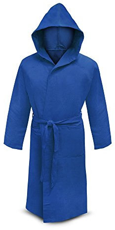 Irge Accappatoio Microfibra Cappuccio e Borsetta Unisex (Royal, XL)