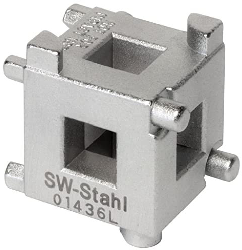 SW-Stahl 01436L Bremskolben Rückdrehwürfel I Bremskolben Rücksteller 3/8 Zoll I Bremskolben Rückstellwerkzeug I Bremskolbenrücksteller Set Auto I Bremskolben Rückdreher Universal