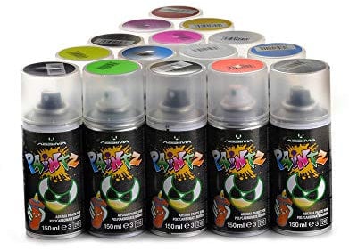 Absima 3500034 3500034-Absima Paintz Polycarbonat Spray METALLIC SCHWARZ, Mehrfarbig, 150 ml (1er Pack)