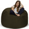 Chill Sack XL - Der Sitzsack mit Memory-Foam Füllung - Das Sitzkissen für Kinder und Erwachsene mit kuschelweichem, waschbarem Velourbezug in Olivgrün