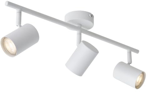 Qazqa - Modern Adjustable Spotbar I Spotlight Ceiling bar White - Jeana 3- - Modern - Suitable for LED GU10 | 3 Way Light - Steel Surface-Mounted spotway Light - Suitable for Living Room I Kitchen I