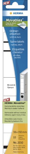 HERMA Ordnerrücken-Etiketten Movables 38 x 192 mm, weiss VE=1