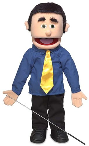 George, Peach Dad / Businessman, Full Body, Ventriloquist Style Puppet, 65cm