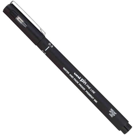 uni-ball PIN200 Technischer Fineliner Schwarz 0.3mm