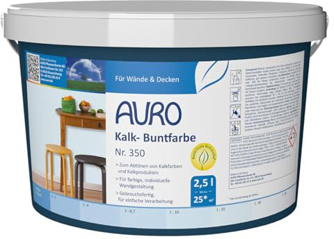 AURO Kalk-Buntfarbe Lichtblau 2,5 L