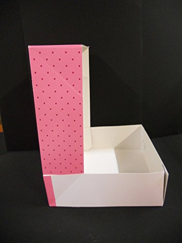 5 Tortenkarton einteilig, Pappe eckig 32 cm x 32 cm x 11 cm pink