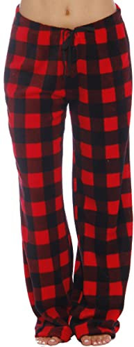 Just Love Pyjamahose für Damen / Nachtwäsche, Buffalo Plaid Red, 32