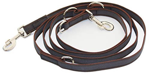 Activity4Dogs Anti-Slip Hundeleine aus Nylon | rutschfest | 2,80 m lang | 4-Fach verstellbare Führleine | für mittelgroße und große Hunde | Braun | Made in Germany