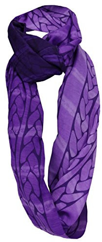 TigerTie Loop Schal in lila violett gemustert - Gr. 180 x 100 cm