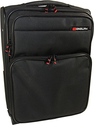 Monolith 1329 - Laptopkoffer-Trolley 15, Reißverschluss-Schloss, schwarz, gepolsterte Laptophülle
