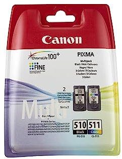 Canon PG510/ CL511 Ink Cartridges - Black/Colour, Medium