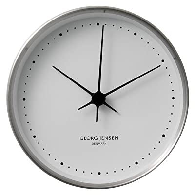 Georg Jensen Wanduhr HK Edelstahl-Weiß (22cm)
