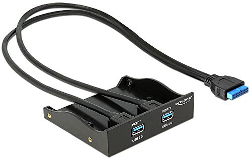 Delock USB 3.0 Front Panel 2 Port mit interner 19 Pin USB 3.0 Pfostenbuchse