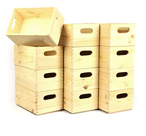 Unbekannt Holz Kiste Allzweck Box 12-Stück Kiefer 30x20x14 cm KYNAST