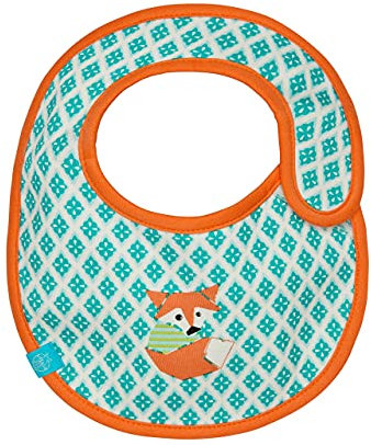 LÄSSIG Baby Lätzchen wasserabweisend Klettverschluss Baumwolle/Baby Bib Small, Little Tree Fox