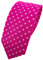 TigerTie - schmale Designer Krawatte in magenta fuchsia silber gepunktet