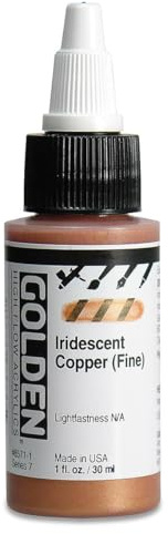 GOLDEN High Flow Acrylics, Iridescent Copper (Fine), 1 fl. oz. Bottle