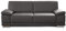 CAVADORE 2,5-Sitzer Sofa Corianne in hochwertigem Kunstleder und modernem Design / Mit Armteilfunktion / 191 x 80 x 99 / Grau