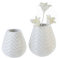 Casablanca - Vase Tao aus Porzellan - weiß glänzend mit Zick-Zack-Dekor LP: 21,50 €