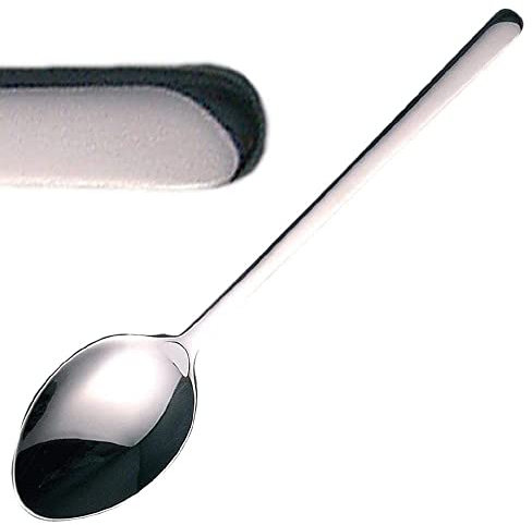 Olympia Henley Teaspoon Set (Pack of 12), Stailess Steel, High Polish Finish, Size: 145(L)mm, Material: 18/0 Stainless Steel, Smooth Round Handles - Spoons for Mousse, cream, afternoon tea, C457