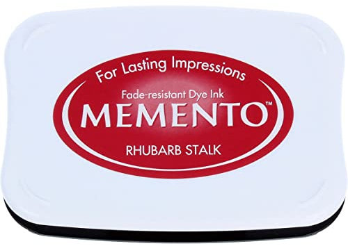 Tsukineko MIP301 Memento Stempelkissen Rhabarber, Synthetic Material, rot, 9.9 x 6.6 x 1.8 cm
