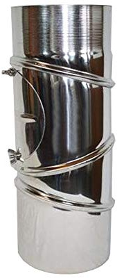Rauchrohr Ofenrohr Edelstahl - Knie 4tlg drehbar m.T. 180 ø
