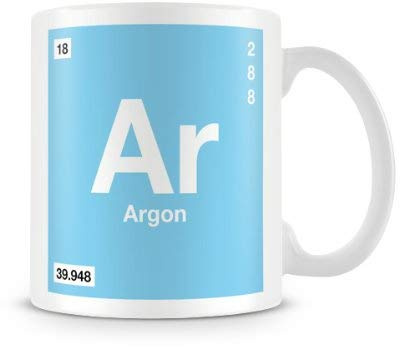 BWW Print - Periodic Table of Elements 18 Ar - Argon Symbol Mug, Ceramic, 11fl.oz.