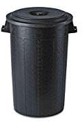 Stefanplast Poubelle avec Couvercle en Plastique Noire 70 l Noir
