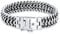 Kuzzoi Silber-Armband für Herren, Handgefertigtes Buddha Panzer-Armband aus 925er Sterling Silber, Luxuriös Mit Gravur, 15mm Breit, 60 g Schwer 335108-023