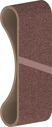 Bosch 3x PRO Paint on Wood and Hardwood X440 Schleifband für Schleifer (für Farbe auf Holz, Hartholz, 100 x 610 mm, Körnung 60, 80, 100, Professional Zubehör Bandschleifer)