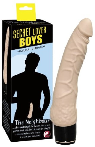 You2Toys The Neighbour Natural Vibrator - realistischer Stimulator mit Äderung, naturgetreuer Vibrator mit 7 Vibrationsstufen, softer Reize für Frauen, hautfarben